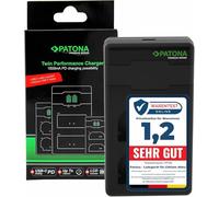 PATONA PD Dual Cargador USB-C (1500mA), LCD QC/PD 3.0, para LP-E6/E6N
