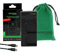 PATONA PD Dual Cargador USB-C (1500mA), LCD QC/PD 3.0, para Sony NP-F | Compatible: Sony, CCD-TR1 TR2 TR3 TR8E TR11 TR12 TR18 TR57 TR67 TR76 TR87 TR97 TR200 TR205 TR215 TR300 TR311E TR315 TR317