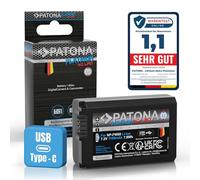 PATONA Platinum Batería NP-FW50 1100mAh USB-C Compatible con Sony Alpha 7 A7 A7S A7R A7II A6000 A6300 A6400 A6500 RX1R III DSC-RX1RM3 ZV-E10 DSC RX10 Mark II III IV NEX-3 NEX-5 NEX-6 NPFW50