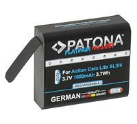 PATONA Platinum - Batería para Action Cam Life SL3 y SL4 (3,7 V, 1800 mAh, 3,7 Wh, tipo: ion de litio, dispositivo de protección BMS, sobrecarga, bajo voltaje, cortocircuito, sobrecalentamiento)