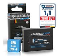 PATONA Platinum Batería Repuesto para Fuji NP-W126S 1050mAh USB-C Compatible con Fujifilm FinePix HS50EXR HS30EXR X100F X100V X-T1 X-T2 X-T3 X-T20 X-T30 II X-Pro1 X-Pro3 X-E1 X-E4 X-A1 X-A7 X-H1