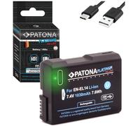 PATONA Platinum EN-EL14 EN-EL14a - Batería USB (1030 mAh, entrada USB-C directa, 1400)