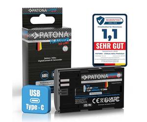 PATONA Platinum LP-E6 Batería 2400mAh USB-C Input Compatible con Canon EOS 5D Mark II III IV 5DS R R5 6D 7D 60D 70D 80D 90D XC10 XC15 WFT-E5 WFT-E7 LPE6 LP E6