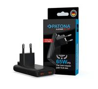 PATONA Platinum PD65W Adaptador Negro, tecnología GAN, 2X USB-C PD/QC3.0