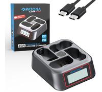 PATONA Platinum USB-C PD & QC Cargador rápido cuádruple para EN-EL15 EN-EL15A EN-EL15B EN-EL15C baterías Compatible con Nikon 1 V1 Z5 Z6 II III Z7 Z8 Zf D800 D850 D7000 D7500