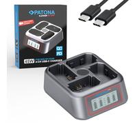 PATONA Platinum USB-C PD & QC Cargador rápido cuádruple para NP-FZ100 baterías Compatible con Sony A1 A7 A7C A7CR A7R III IV V A7S A6600 A6700 ZV-E1 ZV-E10 II FX3 FX30