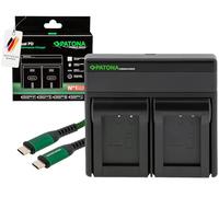PATONA Premium Dual PD Cargador para NP-BX1 NP BX1 Baterías, Función Powerbank USB-C, Pantalla LCD, Carga Rápida con PD20W/45W Compatible con Sony DSC-RX1R DSC-HX300 WX500 DSC-RX100 II III IV V