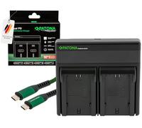 PATONA Premium Dual PD Cargador para NP-FZ100 FZ100 Baterías, Función Powerbank USB-C, Pantalla LCD, Carga Rápida con PD20W/45W Compatible con Sony Alpha FX30 A1 A9 A9II A7RIII A7RIV A7III A7IV