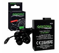 PATONA Premium LP-E8 Dummy Batería para Canon con Adaptador USB-C