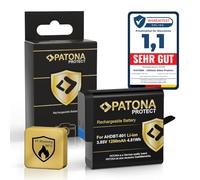 PATONA Protect Batería 1250mAh para GoPro Hero 5 6 7 8 | Compatible: GoPro 601-10197-00, AABAT-001, AABAT-001-AS, ASST1, CHDHX-501, Hero 5, Hero 5 Black, 6 Black, 7