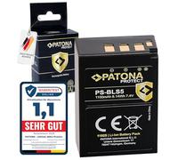 PATONA Protect Batería Recambio para Olympus BLS-5 BLS-50 PS-BLS5, 1100mAh Compatible con E-450 OM-D E-M10 Mark II III IV Pen E-P3 E-PL2 E-PL3 E-PL5 E-PL6 E-PL7 E-PL8 E-PL9 Pen PM1 PM2 Stylus 1