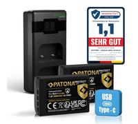 PATONA Set 2X BLX-1 Protect batería 2600mAh con cargador PD Dual USB-C LCD | Compatible: Olympus OM-1, OM-1 II, OM-3