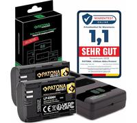 PATONA Set 2X LP-E6NH Protect batería 2600mAh con Cargador PD Dual USB-C | Compatible: Canon EOS R5, R6II, Canon EOS 5D Mark II, 5D Mark III, 5D Mark IV, 5DS R, Canon EOS 60D, 60Da, 6D Mark II