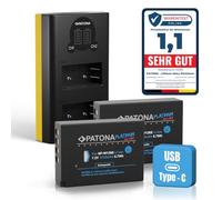 PATONA Set - 2X Platinum NP-W126s Batería 1210mAh + LCD-Dual-Cargador USB-C | Compatible con Fujifilm FinePix X-M5 X-M1 X100F X100V X-T20 X-H1 XT3 XT100 XT200 XPRO3 XA3 XA5