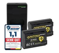 PATONA Set 2X Protect NP-W235 batería 2600mAh con Cargador PD Dual USB-C | Compatible: Fujifilm X-Serie: X-T4, X-T5, X-H2, X-H2S, X-S20, Fujifilm GFX-Serie: GFX-50S II, GFX-100S, GFX-100 II