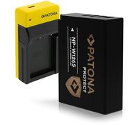 PATONA Set Slim Cargador USB-C con batería NP-W126S Protect, 1210mAh 7.2V | Compatible: Fujifilm FinePix HS50EXR, HS30EXR, HS33EXR, HS35EXR, Fujifilm FinePix X100F, X100V, X-T1, X-T2, X-T3, X-T10