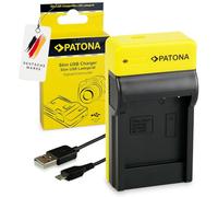 PATONA Slim Cargador para DMW-BCF10E, BCG10E, BCJ13E Baterías Compatible con Panasonic Lumix DMC-FS7 DMC-LX5