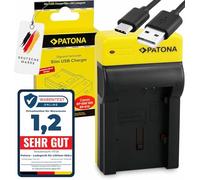 PATONA Slim Cargador USB-C para Canon BP-807/808/809/819/820/827/828 | Compatible: Canon LEGRIA HF G10, M300, M306, M307, M400, S100, S200, HF20, HF21, HF200, HG20, HG21, FS10, FS11, FS20, FS21
