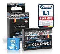 PATONA USB-C Platinum Batería para Canon LP-E10 LPE10 1020mAh | Compatible: Canon EOS 1100D, 1200D, 1300D, 2000D, 4000D, Canon EOS 1D X, 1D X Mark II, Canon EOS Kiss X50, Kiss X70, Kiss