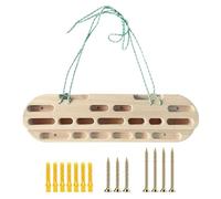 Patonde Hangboard, Tabla Entrenamiento Escalada, multipresa Escalada Diapasón de Madera para Escalada en Roca, Tabla para Colgar para construcción de Fuerza Central, práctica de Colgantes