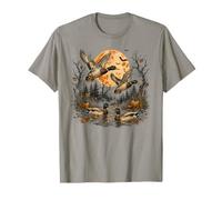 Patos Mallard Volando Bajo Cosecha Luna Vuelo Camiseta