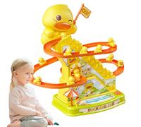 Patos Subiendo Escaleras, Juguete de Pato Subiendo Escaleras | Luces Intermitentes y Música, Juguete de Montaña Rusa en Forma de Pato - Juguete educativo de escalera mecánica, Juegos
