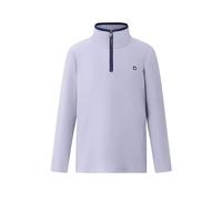 PATPAT Chaqueta deportiva para niña con cierre de media cremallera, chaqueta de punto de lana suave en lila, chaqueta de entrenamiento transpirable con agujeros para los pulgares, cálida y cómoda para