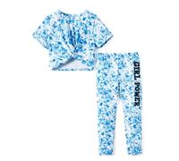 PATPAT Conjunto Deportivo de Verano para Niña, Top y Leggings Cortos de Tie Dye, Conjunto Niña, Leggins Niña, Falda Tenis Niña, Ropa para Niña 5 a 12 Años, ¡Ideal para un Estilo Deportivo y Fresco