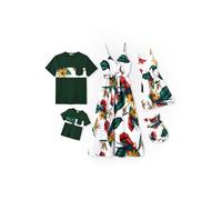 PATPAT Family Look Set - Traje de Verano Hawaiano para mamá, papá, niños - Ropa de Playa para la Familia - Ropa de niña