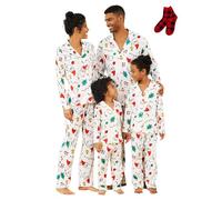 PATPAT Pijamas navideños Familiares: Conjunto de Pijamas navideños para Todos los Miembros de la Familia, Adecuado para Madre, Hija, Padre, Hijo, Pijamas para Mujeres y Hombres, Regalos para Parejas