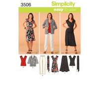 Patr?n de costura f?cil Simplicity 3506 para vestido o top, falda y pantal?n para se?oritas