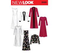 Patr?n de costura New Look 6305 para vestidos de se?ora talla A (10-12-14-16-18-20)