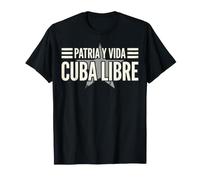 Patria y Vida Cuba Libre - Estrella Vintage Envejecida Camiseta