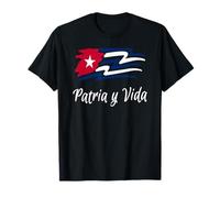Patria Y Vida Flag Cuba Cuban Freedom Cuba Libre SOS Cuba Camiseta
