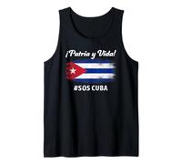 Patria y Vida SOS Bandera Cuba Libre Cuba Camiseta sin Mangas