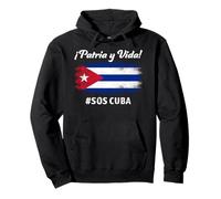 Patria y Vida SOS Bandera Cuba Libre Cuba Sudadera con Capucha