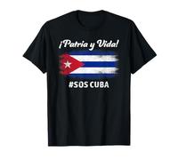 Patria y Vida SOS Cuba Bandera gratis Cuba Camiseta