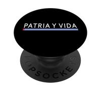 Patria Y Vida Viva Cuba Cuban Flag Freedom Himno Cubano PopSockets PopGrip Adhesivo