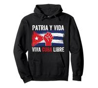 Patria Y Vida Viva Cuba Libre SOS Cuba Bandera Cubana Libre Sudadera con Capucha