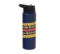 Patricia Evolution Can Go In Reverse Funny Patricia Nombre Stainless Steel Insulated Water Bottle