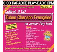 Patricia Kaas - Coffret 3 CD Karaoké Play-Back KPM "Tubes Chanson Française Vol.01"