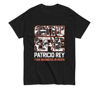 Patricio Rey y Sus Redonditos de Ricota, Argentina. Banda de Rock. Camiseta de Algodon 100%. Corte Unisex, Tallas de Adulto. CAM2519. (FR/ES, Letras, L, Regular, Regular, Negra)