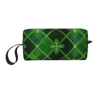 Patrick Clover - Bolsa de maquillaje resistente al agua, organizador de artículos de aseo de viaje para mujeres y hombres, bolsa de almacenamiento de cosméticos con cremallera portátil pequeña