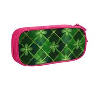 Patrick Clover - Estuche para lápices para niños y niñas, diseño de hojas verdes, bolsa grande para bolígrafos, organizador de escritorio, papelería, bolsa de lápices para la escuela, oficina, bolsa
