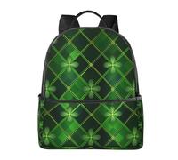 Patrick Clover - Mochila para mujeres y hombres, diseño de hojas verdes, mochila escolar para adolescentes, mochila casual para la universidad, viajes y trabajo