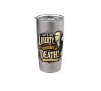 Patrick Henry Give Me Liberty or Death Cita histórica Vaso térmico de acero inoxidable de doble pared