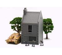 Patrick Miniatures Normandy - Casa de pueblo francesa con frente de tienda DS-T2 - Superficie de mesa WW2 impresa en 3D | 28 mm, 20 mm, 15 mm (15 mm)