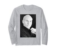 Patrick Stewart Capitán Jean Luc Picard Star Trek Actor 1988 Manga Larga