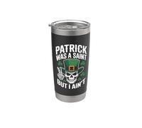 Patrick was Saint But I Aint Skull St Patricks Day Vaso térmico de acero inoxidable de doble pared