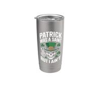 Patrick was Saint But I Aint Skull St Patricks Day Vaso térmico de acero inoxidable de doble pared